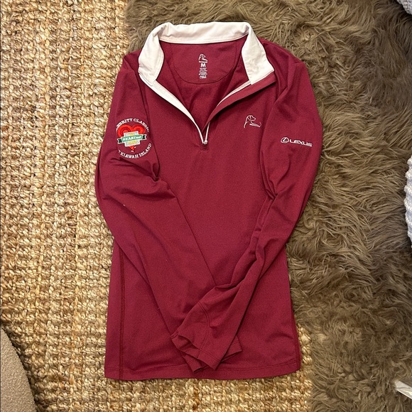 Rhoback Maroon Quarter-Zip Sweatshirt - Picture 1 of 4